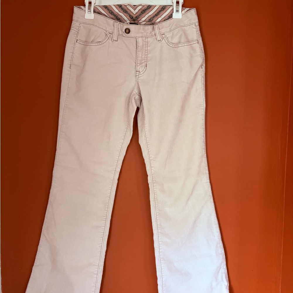 Gap Corduroy Pants Woman’s 6R Ivory Vintage Stretch Long and Lean 2004